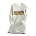 thumbnail image 1 of HKEJIAOI Haut Long Sleeve à Col Rond et à Encolure Dégagée pour Femme, 1 of 5