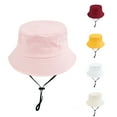 thumbnail image 2 of Xfvqtps Unisex Fisherman Hat Sun Hat Sun Protection Adjustable Drawstring Solid Color Simplicity Outdoor Travel Sunshade Fashion Versatile Breathable Beach Summer Canvas Bucket Hat Khaki, 2 of 4