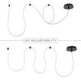 thumbnail image 3 of JONATHAN Y Serafina 62" Contemporary Minimalist 360 Adjustable Silicone Neon Rope Dimmable Linear Integrated LED Flush Mount, Black, JYL7142B, 3 of 9