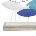 thumbnail image 6 of 22" x 15" Blue Metal Fish Sculpture, by DecMode, 6 of 10