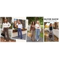 thumbnail image 6 of Fantaslook Fall Wide Leg Pants for Women Dressy Casual Lounge Pants Stretchy Elastic Drawstring Trousers with Pockets, 6 of 8