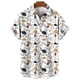 thumbnail image 5 of Camisetas de solapa con dibujos animados de gato para mujer, estilo callejero Y2k, con estampado 3D, manga corta y botón, ropa para mujer, camiseta superior, 5 of 5