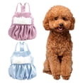 thumbnail image 3 of Soft and Comfortable Dog Dress - Three-dimensional Flower Decor - Summer Pet Dog Satin Halter Dress - Pet Supplies, 3 of 8
