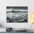thumbnail image 3 of Auckland Black And White Skyline Canvas Artwork Breathtaking Stunning Cityscape for Home Decor Ready to Hang, 3 of 19