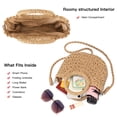 thumbnail image 6 of LOUEBICA Small Straw Crossbody Bag for Women Woven Summer Shoulder Phone Purse Beach Handbag for Vacation, 6 of 9