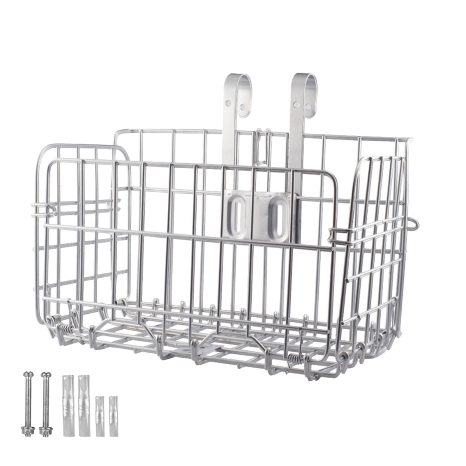 Folding Bike Front Basket Storage Easy Installation Bike Front Cargo Basket