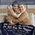thumbnail image 3 of Regalo Para Hermana, Sister Birthday Gifts Blanket 60x50in, Dia De Las Madres Hermana Regalos, Mothers Day Sister Gifts, Sister Gifts In Spanish, Regalo De Graduacion/Cumpleanos/Navidad Hermanas, 3 of 6