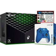 Microsoft Xbox Series X 1TB Console with Extra Wireless Controller and MightySkins Voucher - Shock Blue