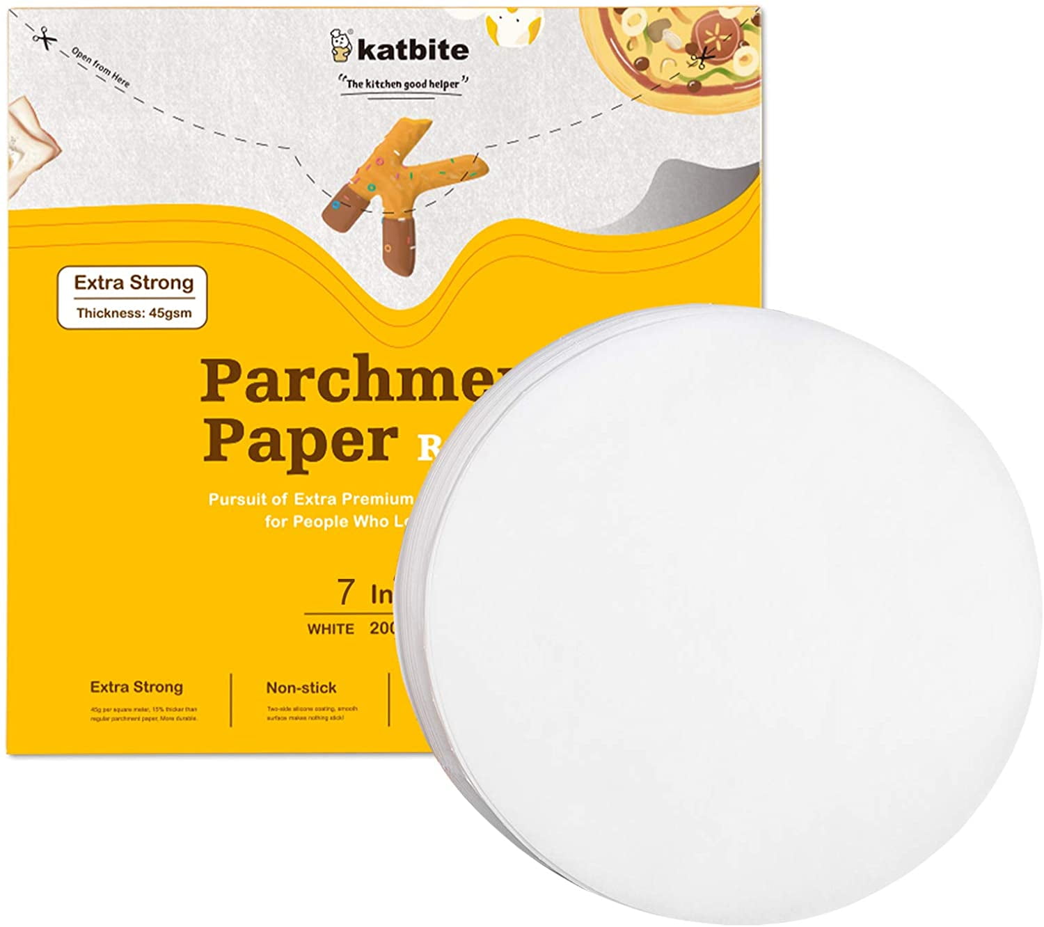 50Pcs Non-stick Parchment Paper Liners Round Cake Baking Sheet Paper 6/8 inch 