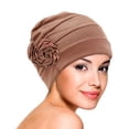 thumbnail image 3 of Airvexalon 4 Pieces Chemo Caps Headwear for Women Turbans Beanies Flowers Hats Headwrap for Cancer Patient Hair Loss, 3 of 4