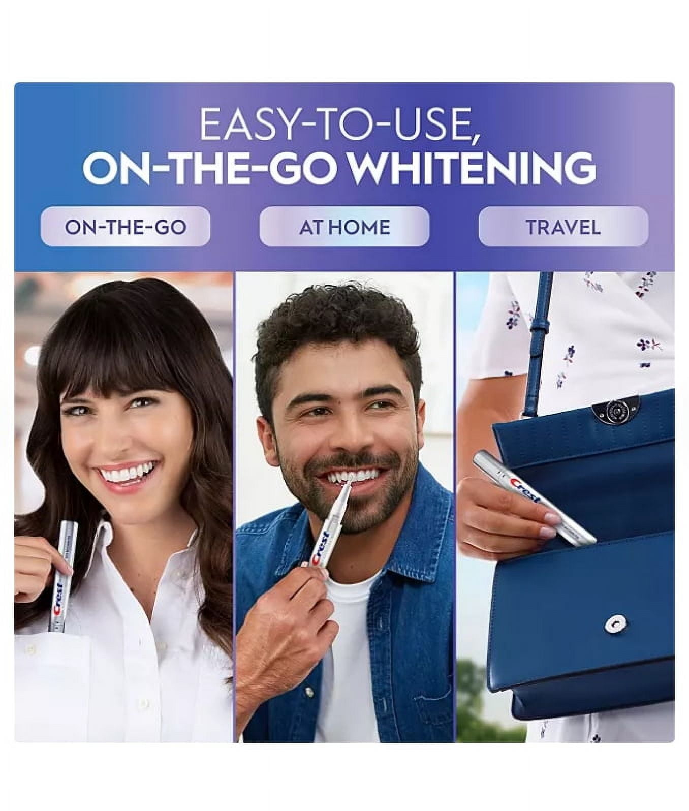 Crest 3DWhite Enamel Safe Teeth Whitening Pens, 0.13 fl. oz., 3 pk.