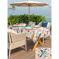 thumbnail image 5 of Outdoor Tablecloth with Umbrella Hole for Patio/Picnic/Party/Camping, Birds Flowers Waterproof Table Cloth Rectangle Table Cover Washable, Cartoon Sunny Colorful Botanical Floral (60"x 102"), 5 of 8