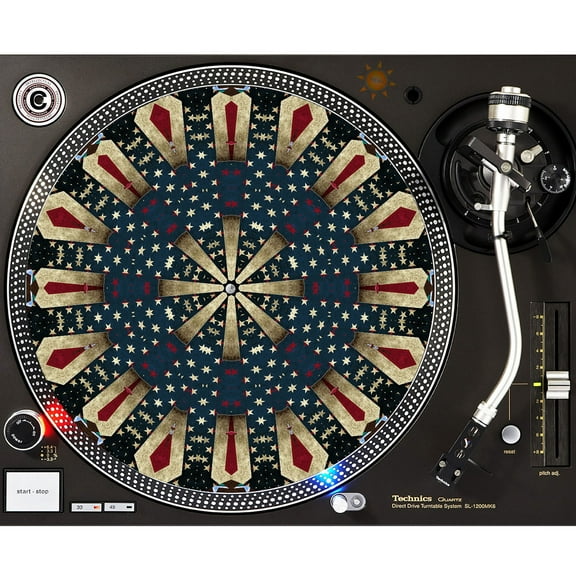 KuzmarK™ 12" DJ Turntable Slipmat - Stars Stripes Suit