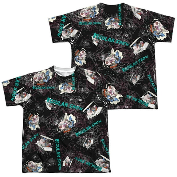 Regular Show Golf Cart Ride Allover Print Officially Licensed Sublimation Youth T Shirt