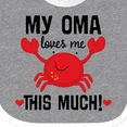 thumbnail image 4 of Inktastic Oma Loves Me Grandson Boys or Girls Baby Bib, 4 of 4