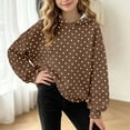 thumbnail image 5 of VIPOIN Polka Dot Hoodie for Girls Long Sleeve Pullover Drop Shoulder Cute Pattern Sweatshirt Casual Tops, 5 of 8