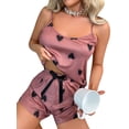 thumbnail image 2 of Liacowi Women Pajamas Set Heart Print Sleeveless Camisoles Tops and Shorts 2 Piece Sleepwear Summer Nightwear Loungewear, 2 of 6