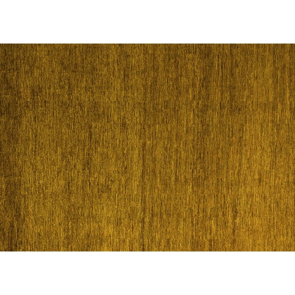 Ahgly Company Indoor Rectangle Abstract Yellow Modern Area Rugs, 6' x 9'