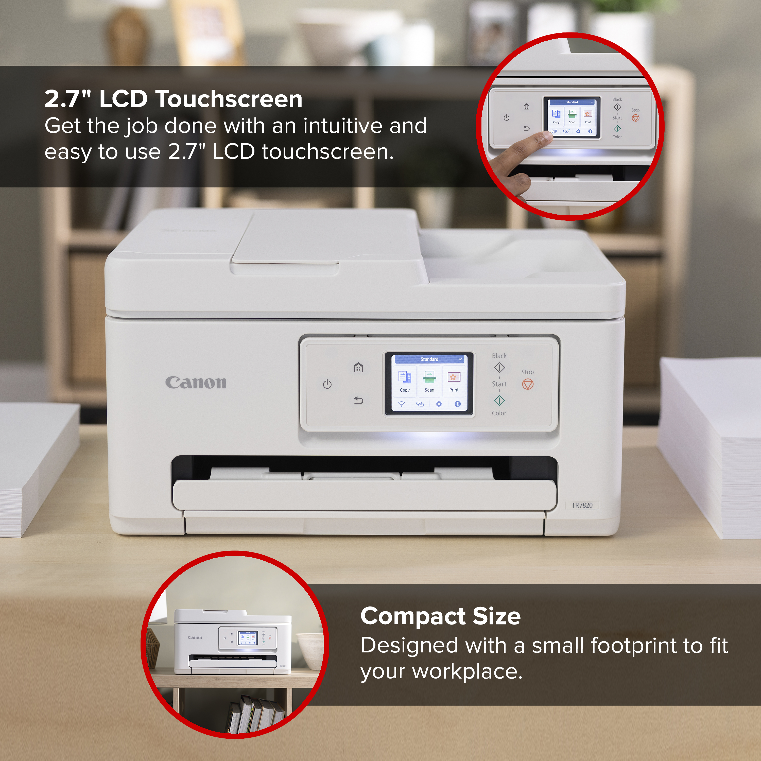 Canon PIXMA TR7820 Wireless All-in-One Inkjet Printer photo 2