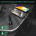 thumbnail image 3 of PYYNA-6 Pack USB C Car Charger, 36W Dual 12V USB-C & USB-A Car Charger Multi Port QC+PD 3.0 Fast Charging Cigarette Lighter Adapter Phone Plug for iPhone 17 16 15 14 13 12 Pro Galaxy Pixel Android, 3 of 3