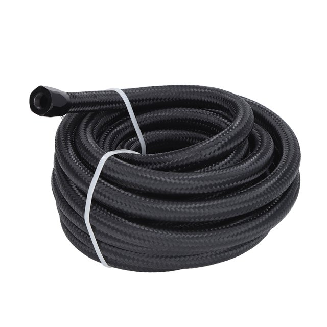 Kit de adaptador de línea de combustible, kit de línea de combustible de combustible con Óxido de aluminio de aluminio universal 6an de aluminio negro para automóvil