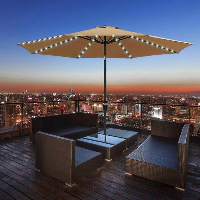 New Hot Parasol LED Light String Lights 8 Brightness Modes Waterproof 104 LEDs Remote Control Outdoor Garden Umbrella Tent Lights for Patio Deck Backy