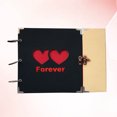 thumbnail image 3 of MasteelfCA 10inch DIY Scrapbook Photo Album Homemade Memory Book Album Double Heart Design Loose Album Iron Photo Album, 3 of 8