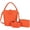 Orange, variant on Kukuzhu Shoulder Bags for Women Fashion Leather Bucket Hobo Bag Handbag Purse
