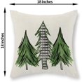 thumbnail image 2 of Christmas Pillow Covers 18x18 Set of 2 Christmas Decor Linen Pillowcase Buffalo Plaid Christmas Trees Green Throw Pillows Winter Farmhouse Holiday Decor Outdoor Cushion Covers for Couch Home, 2 of 6