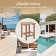 thumbnail image 6 of WestinTrends Outdoor Side Table, All Weather Poly Lumber Adirondack Small Patio Table Square End Table for Pool Balcony Deck Porch Lawn Backyard, Teak, 6 of 14