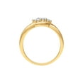 thumbnail image 3 of 1/2 Carat TW Lab-Grown Diamond Women's 18k Yellow Gold-Plated Sterling Silver "Amore" Anniversary Band, 3 of 5