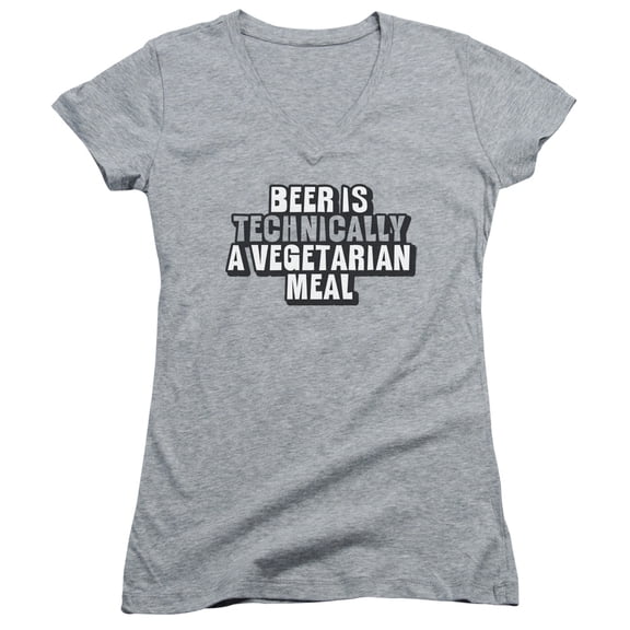 - Beer Vegetarian - Juniors Cap Sleeve V-Neck Shirt - XX-Large