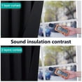 thumbnail image 3 of YTRFGH-High-End Thermal Curtains, Black, 42 inches Wide Per Panel, 1 Panel, Full Blackout Curtain 80 inches Long for Dining Room, Soundproof Window Treatment Drape for Hall Room, 3 of 4