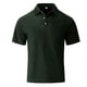 thumbnail image 1 of Ceisia Men's Slim Fit Short Sleeve Polo Shirt Solid Color Vertical Stripe Knit with Chest Pocket Army Green S Gifts, 1 of 6