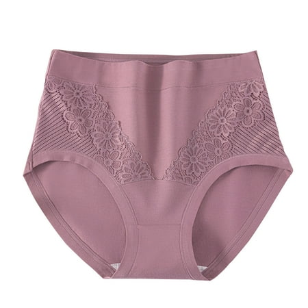 Vblhal Plus Size Womens Cotton Underwear Deals High Waist Seamless Soft Panties Comfort Breathable Daily Panty Full Coverage Brief Underpants