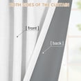 thumbnail image 4 of 100% Blackout Curtains, Linen Textured Blackout Curtains No Light, Rod Pocket Black Out Curtains & Drapes for Living Room Bedroom-Set of 2 Panels (50" X 96", Bright White), 4 of 8