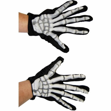 Gloves Skeleton Adult Halloween Accessory