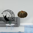 thumbnail image 2 of Arte de pared,Estatua decorativa de pared de gato negro de metal,Escultura de pared de metal minimalista con adorno de pared,Almohadas de calabaza de Halloween,Almohadas de calabaza de, 2 of 8