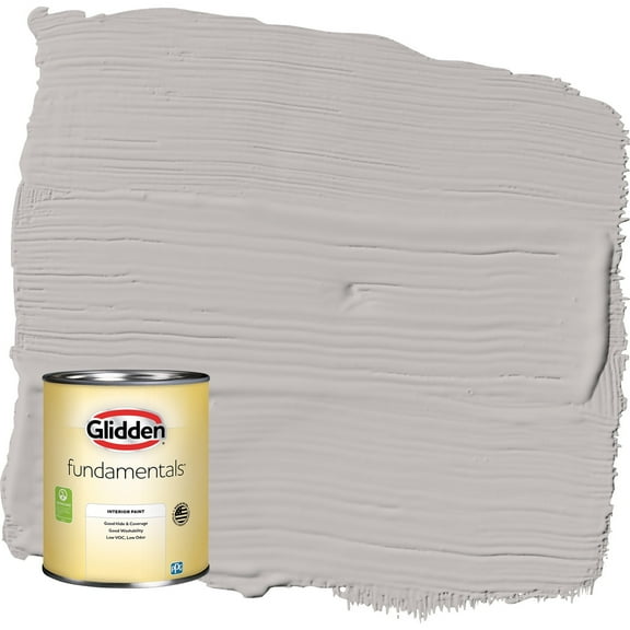Glidden Fundamentals Gray Shadows / Grey Eggshell Interior Paint, 1 Quart