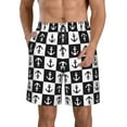 thumbnail image 1 of Balery Nautical Anchors1 Traje de Baño Estilo Hawaiano para Hombre, Shorts de Secado Rápido con Bolsillos-3X-Large, 1 of 6