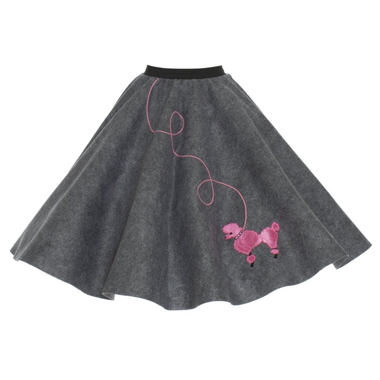 Handmade USA Plus Size 50 s Women Poodle Skirt Gray 3X 4X Long Lasting Comfort Walmart