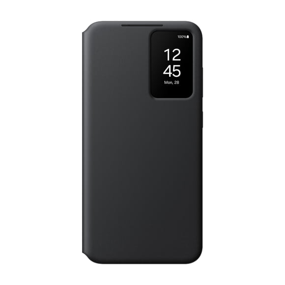 Funda para teléfono S-View Wallet para Samsung Galaxy S24+ Plus, color negro