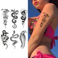 thumbnail image 1 of Cuadros Decorativos 10 piezas tatuaje temporal pegatina impermeable serpiente brazo tatuaje pegatina para hombres mujeres Wdftyju  embutido en tela, 1 of 4