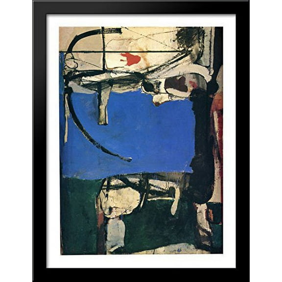 Urbana No. 2 (The Archer) 28x38 Large Black Wood Framed Print Art by Richard Diebenkorn