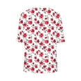 thumbnail image 5 of JTZGDY Floral Shirts for Women Cute Summer Short Sleeve V Neck Graphic T-Shirts Tops Dressy Casual Tunic Blouse Fashion Beach Vacation Outfit Clothes Multicolor#27 S, 5 of 6