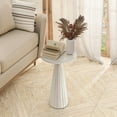 thumbnail image 4 of COZAYH Pedestal Small Drink Table Round Martini Table Wood Plant Stand End Table for Small Space Living Room, Bedroom, White, 4 of 10