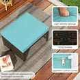 thumbnail image 6 of QISHENSHUI 2 Pieces Patio PE Rattan Ottomans, Multipurpose Outdoor Footstool Footrest Additional Seating Side Table with Soft Zippered Cushions for Deck, Garden, Poolside and Yard (Turquoise), 6 of 10