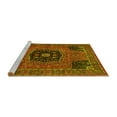thumbnail image 2 of Ahgly Company Machine Washable Indoor Round Persian Yellow Traditional Area Rugs, 3' Round, 2 of 4