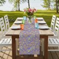 thumbnail image 4 of Table Runners 90 Inches Long Dress Scarves, Purple Dandelion Farmhouse Coffee/Dining/Kitchen Table Runner for Living Room, Modern Minimalist Flowers Spring 13x90 Inch, 4 of 9