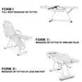 thumbnail image 3 of Artist hand Reclining Massage Table Facial Bed Pedicure Adjustable Salon Tattoo Chair w/Tray,Split Legs(White), 3 of 17